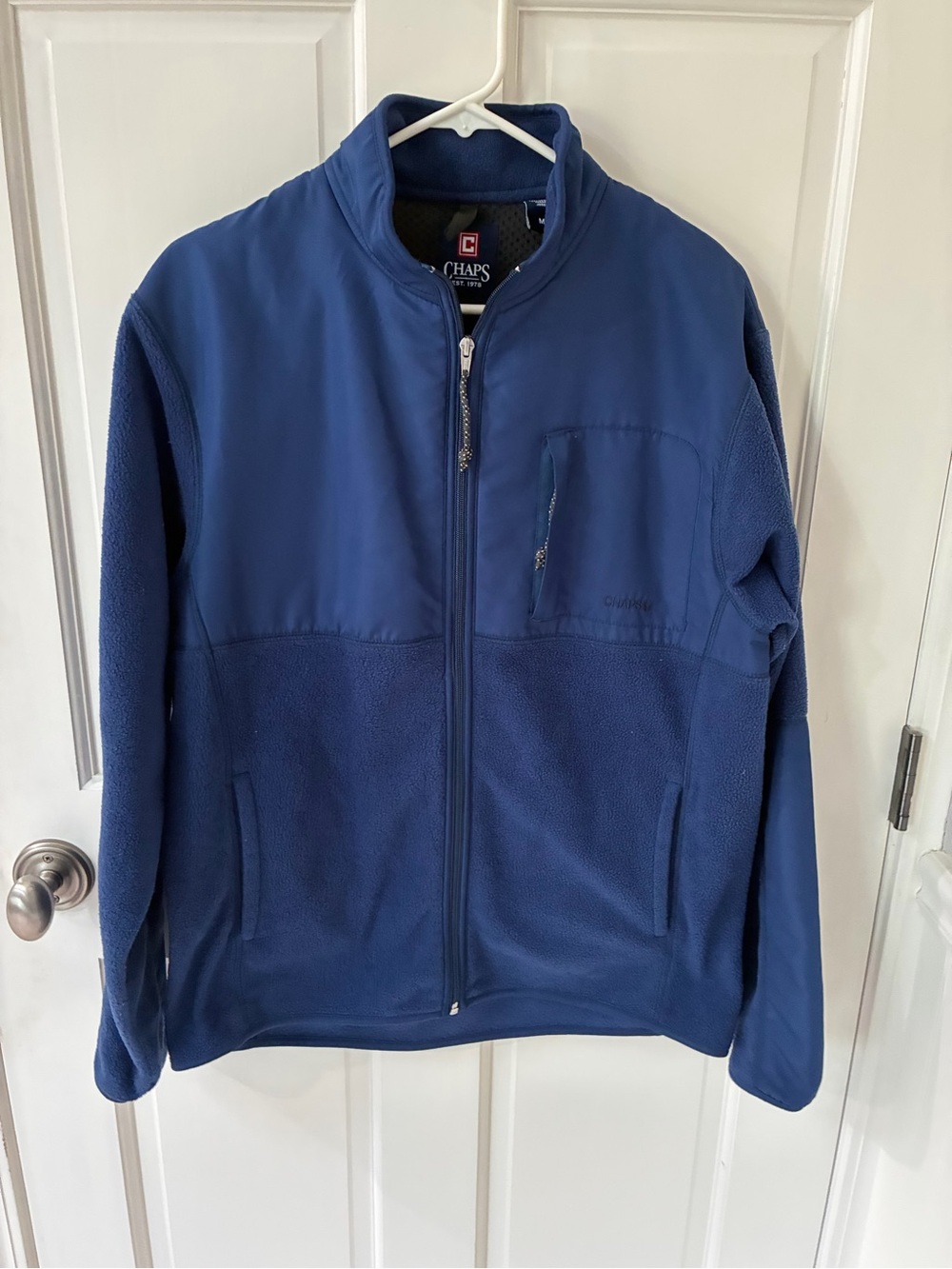 Chaps Men’s Blue Full-Zip Fleece Jacket M